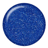 ibd Flash Gel Cosmic swatch, bold cosmic blue glitter polish with reflective flash sparkle.
